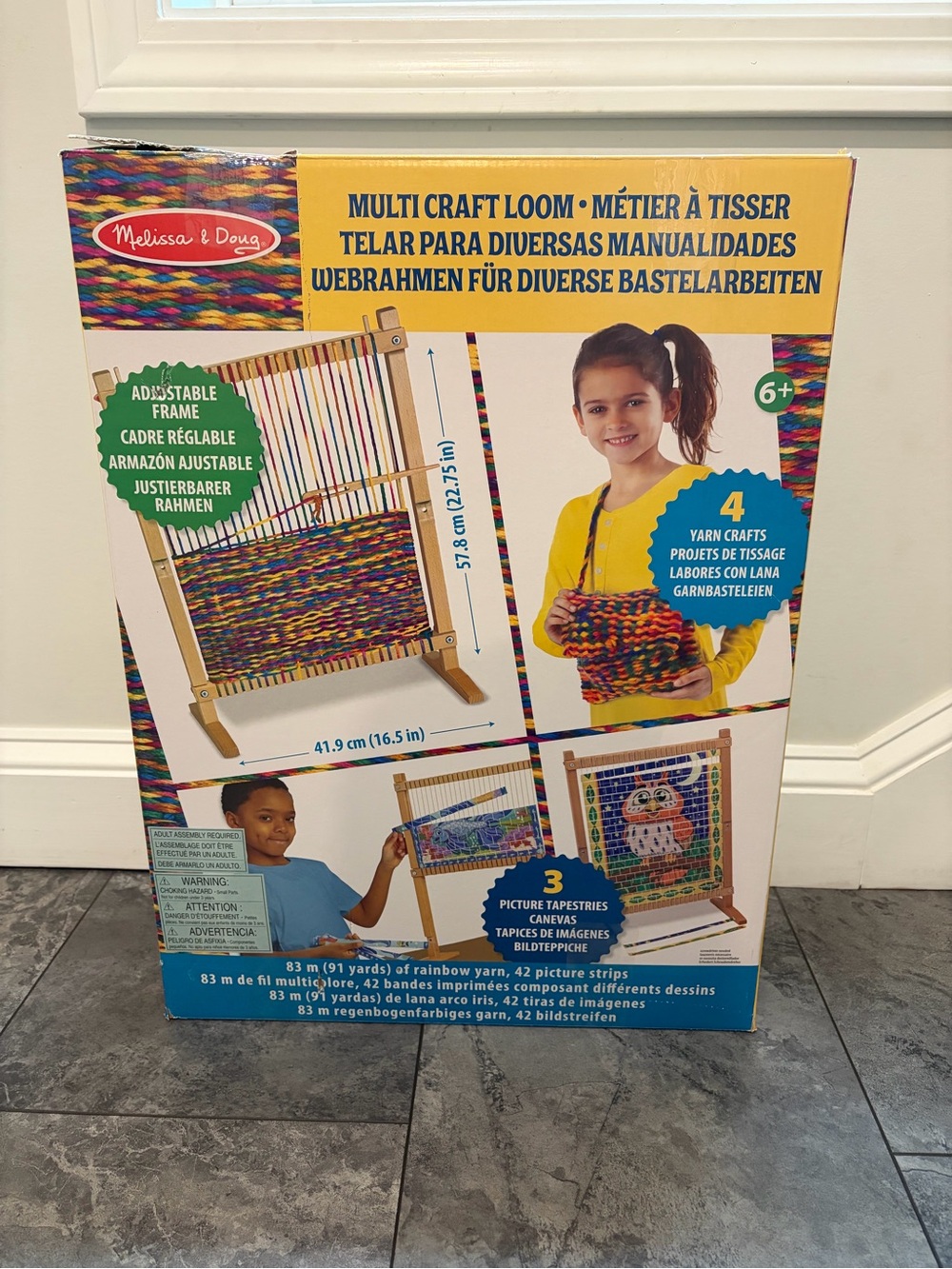 Melissa & Doug Craft Loom Kit with Multicolor Yarn